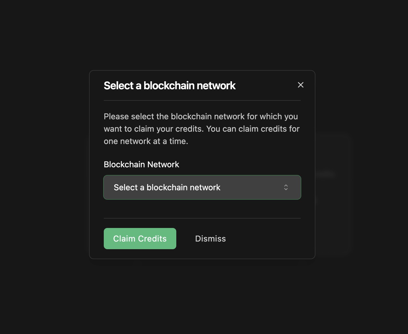 Select blockchain